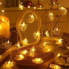 1pc Moon Star Kerosene Castle String Lights,10/20 LED, Bedroom Lights, Ramadan Kareem, Home Decoration (Batteries Not Included) - Star Subscription + Moon and Castle Elements - View 10