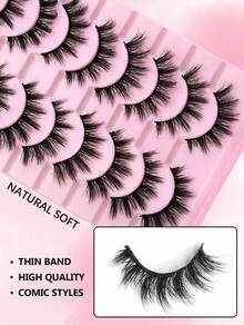 10 Pairs Of DD Russian Curl Holiday Eyelashes, High Curl, Thick And Bold Full Eyelash Extension - Black - View 5