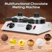 Olla para fundir chocolate, doble templadora, 80 W, eléctrica para el hogar, fondue de chocolate. - Tipo de Enchufe A USA (110-127V) - Ver 4