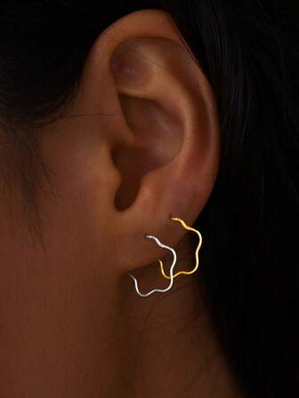 1 คู่ ต่างหูรูปดาวเงินแท้ S925 - แฟชั่นและเรียบง่าย เหมาะสำหรับใส่ในชีวิตประจำวันของเด็กผู้หญิง ของขวัญที่ดีสำหรับแฟน แม่ และน้องสาว