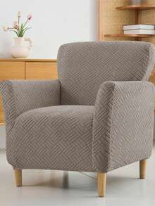 1PC Jacquard Club Tub Sofa Cover Soft Velvet Single Sofa Slipcover Stretch Spandex Chair Slipcover For Home Hotel Bar Counter - Multicolor - View 8