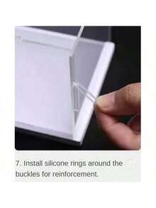 白色底座高清收藏品展示盒,组装式透明亚克力盒,玻璃盒替代品,用于展示人偶、玩偶、装饰品,家居收纳整理,礼品盒 - 彩色 - 查看 8