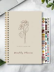 A5 Size, Undated 52 Weeks Planner, Minimalist Spiral Binding, Daily/Weekly Planning Notebook, Suitable For Work, School, Home, Office Supplies, Back To School Essential - Multicolor - View 2