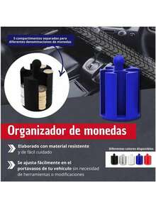 EstiloTendenciaOrganizador De Monedas Para Auto O Carro Porta Vasos (5 TamañOs) (Negro)Calidad PremiumVersióN Mejorada