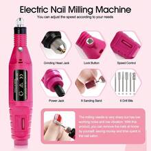 专业电动指甲打磨机，指甲锉修甲套装，低噪音高速，凝胶指甲油卸除器，修脚工具，抛光打磨机，多种电动指甲钻头可选，多功能美甲护理设备，沙龙级效果 - 彩色 - 查看 5