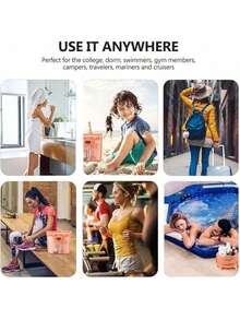 Estilo2 Bolsas De Malla De Ducha De Secado RáPido Para Colgar ArtíCulos De Cambiador Y BañO Organizador Para Viajes Y NatacióN Con Cierre (2 Grises)VersióN Mejorada - Rosa coral - Ver 5