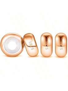 EstiloDALARAN Cuentas de Stopper para Pulseras Clip de Plata de Ley 925 Espaciador Charm Stopper de Pulsera Versión Mejorada - 2 tapones de cuentas blancas - Ver 14