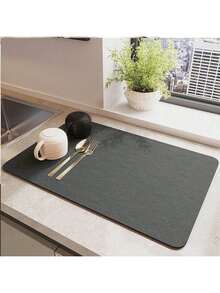 EstiloTapete de Secado para Encimeras,Tapete de Drenaje Súper Absorbente para Cocina,16 x 24 Pulgadas,Resistente Al Calor con Respaldo de Goma Antideslizante,de Secado Rápido,para Encimeras de CocinaVersión mejorada - 40,6 x 61 centímetros - Ver 6