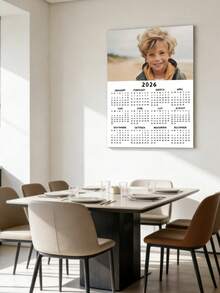 1件2026年个性化照片日历，墙面装饰/新年、情人节、生日礼物/乔迁礼物/实用定制礼物，适合送给家人、朋友、情侣、办公室使用/2026年新年计划
