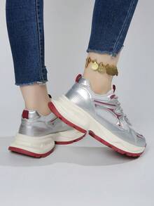 Women's Thick Sole Chunky Sneakers, Spring/Autumn New Commuting Platform Shoes