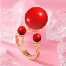 1枚时尚简约珍珠戒指，适合女性日常佩戴和作为礼物 - HJ12082(三個珍珠款) - 查看 11