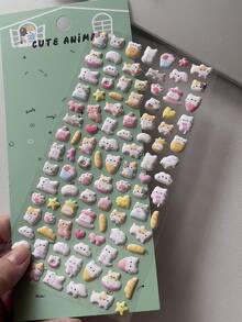 泡沫贴纸，卡通动物泡泡贴纸，3D手机壳装饰贴纸 - 彩色 - 查看 15