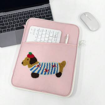 VALUEWIN Cute Dogs Tablet Sleeve Bag For IPad A16 / 11 Inch IPad Air M3 M2 / 11 Inchs IPad Pro M4 / 10.9" IPad / 10.2" IPad / 10.9" Ipad Air / 13 Inch New IPad Air M3 M2 2025-2024, Dachshund Pet Shockproof Portable Pouch Tablet Case