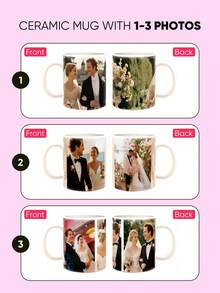 1pc Customized Photo Mug, Personalized Photo Coffee Cup, Personalized Photo Anniversary Mug, Housewarming Gift, Valentine's Day Gift, Anniversary Gift, Graduation Gift, Mother's Day Gift, Suitable For Anniversary, Valentine's Day, Mother's Day, Birthday, Children's Day, Father's Day, Graduation Ceremony, Wedding And Other Occasions - Multicolor - View 11