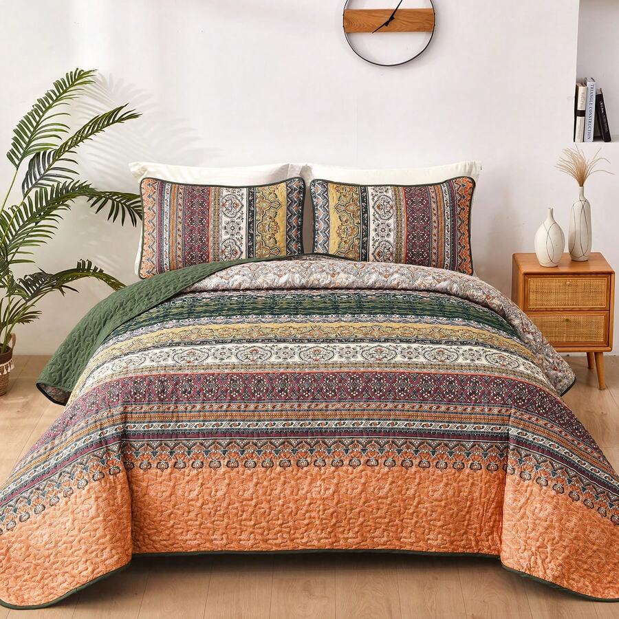 Quilt Sets - Green Orange - View 1