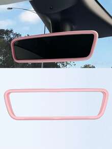 Silicone Rearview Mirror Cover - Soft Universal Car Rearview Mirror Protector, Available In Pink, Black And Orange - Lightweight Car Interior Accessory - A - View 9