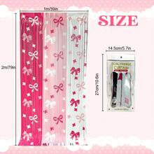 3件套情人节粉色派对套装：心形桌布和蝴蝶结装饰帘 - 彩色 - 查看 8