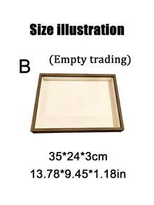 1/4个胡桃木首饰盒，带分隔托盘，适合展示手镯、项链、手链和其他饰品，多种尺寸可选，适用于珠宝店、个人饰品收纳和摊位珠宝展示。 - 彩色 - 查看 15