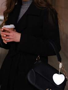 1 pieza Luz de bolso con forma de corazón con pata de gato linda, lámpara táctil mini portátil recargable por USB, lámpara de ambiente, decoración, mejor regalo para mujeres - Multicolor - Ver 8