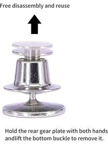 EstiloTendenciaWalquicks Juego De 4 Botones De Cintura Sin Tachuelas Para Pantalones Vaqueros Desmontables RetráCtil Vaqueros BotóN Instant Buttons Tensor De Cintura De Pantalones, Extensor De BotóN(Negro)Calidad PremiumVersióN Mejorada - cobre - Ver 5