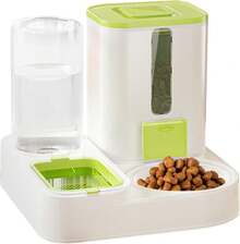 Dispensador de Comida para Perros,Comedero Automático para Mascotas,Dispensador de alimentos multifuncional de gran capacidad - Dispensador de agua reutilizable para perros, fuente de agua para gatos - Verde - Ver 6