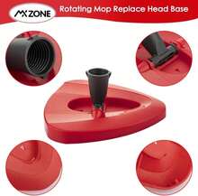 MXZONE Scrubber Mop Head Replacement Compatible With O Cedar EasyWring 1 Tank System, Spin Mop Scrub Brush Head, Hard Bristle Cleaning Brush Attachment For Kitchen Tile Floor, Not Fit RinseClean - ColorC - 查看 3
