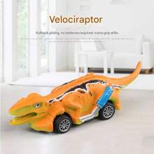 Modelo de dinosaurio realista Miniatura de juguete de coche deslizante por inercia, juguete educativo exclusivo para niños. Diseño pintado vívido, adecuado para juegos en interiores, interacción al aire libre, comodidad de viaje y puede usarse como regalo de cumpleaños, vacaciones, educación temprana. Sin batería, fácil de operar, mejora la coordinación mano-ojo, portátil y rentable.