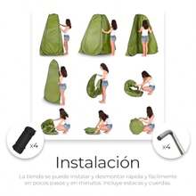 Raganet Casa de Campaña Pop Up Baño Plegable Cambiador Carpa de Ducha Impermeable Cabina de Privacidad con Bolso de Alamacenamiento - como en la foto - Ver 3