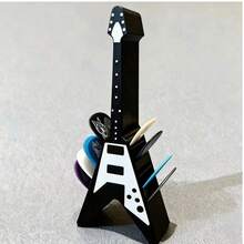 10-Slot Holder -   Style, Popular, , Accessories, Perfect Solution For Misplaced Or Lost Picks,  Pick Storage Box, Perfect Gift For Guitarists, Gift For Electric , Acoustic , Classical ,  Model, Christmas, New Year, Birthday Holiday Gift, Excellent Gift For  Enthusiasts. Gift Giving. One Piece In Total, A Gift For Men, Christmas Gift, Christmas Stocking Stuffer - màu đen - Xem 5