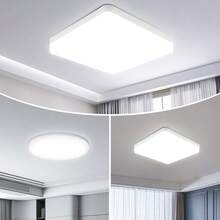 CANMEIJIA 1pc Modern LED Ceiling Light, Round/Square Recessed Ceiling Lamp, 6000K Cool White, 110V/220V, 20W/30W/40W/50W. Suitable For Bedroom, Living Room, Kitchen - LED Ceiling Light - View 2