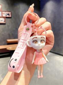 1pc Tralalero Tralala Keychain - Shark Wearing Sneakers Figurine, Durable PVC And Iron Material Bag Charm, Unique Anime Fan Gift, Casual Style, Anime Merchandise, Funny Design, High-Quality Craftsmanship, Men's Keychain, Lanyard - Multicolor - View 4