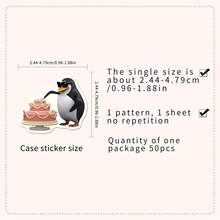 50Pcs Funny William Tell Penguin Stickers Scrapbook Aesthetic Stickers Pack Fashion Meme Animal Stickers Kawaii Stickers Vinyl Waterproof Stickers For Skateboard Luggage Laptops Bumper Theme Party Supplies