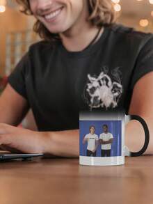 Caneca Personalizável Mudando de Cor - 325ml Xícara de Café Sensível ao Calor Personalizável, Pode Imprimir Fotos e Imagens - Multicolorido - Visão 4