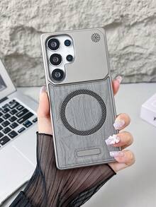 1 pièce Étui de téléphone magnétique de style minimaliste et populaire pour les affaires, convenant aux Galaxy S25 Ultra, Galaxy S24 Ultra, Galaxy S23 Ultra. Texture lisse, étui de couple, cadeau d'anniversaire, compatible avec les téléphones . Étui de protection pour téléphone avec texture magnétique Galaxy, matériau PC sans cadre. - Multicolore - Voir 57