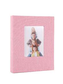 Álbum de fotos cubierto de lino de 6 pulgadas, con capacidad para 72 fotos, álbum de película instantánea con páginas insertables, protege las fotos, de vuelta a la escuela, útiles escolares, álbum de fotos cubierto de lino de gran capacidad de 6 pulgadas con páginas insertables - Multicolor - Ver 13