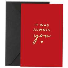 1pc Red Cartoon Theme Greeting Card | "Forever Yours" In Gold Text | Ideal For Valentine's Day, Birthday, Anniversary | Perfect Gift For Wife, Husband, Girlfriend, Boyfriend | Includes Matching Envelope | Elegant Gift Packaging - Sets - View 11
