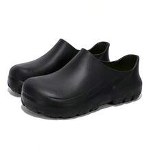 Men's All Season Slip-On House Slippers, Non-Slip & Durable - Black - View 4