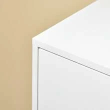 SoBuy FBT105-W, Home Office File Cabinet Printer Stand, Storage Cabinet On Wheels, Side Table End Table - White - View 9