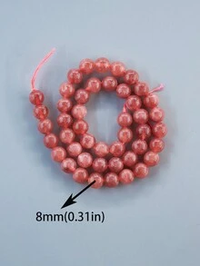 天然石珠，包括太阳石、草莓石英、南方玉、玛瑙等，圆形光滑宝石，能量疗愈水晶散珠，适用于珠宝制作、DIY手链、项链，尺寸：4毫米、6毫米、8毫米、10毫米