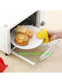 Silicone Oven Mitts With Hanging Loop, Heat Resistant Non-Slip Baking Gloves For Cooking, Microwave, Oven, Pot Holder, High Temperature Resistant