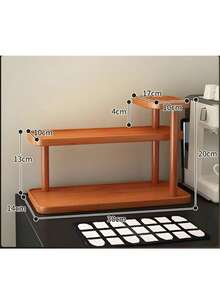 1pc 3-Tier Bamboo Countertop Organizer Rack, Suitable For Storing Cosmetics, Perfumes, Spices And Office Supplies - High Quality Bamboo Bathroom Vanity Storage Cabinet, Minimalist Design, Multi-Purpose Shelving Unit For Jewelry, Cosmetics And Home Goods, Smooth Bamboo Surface - Brown - View 12