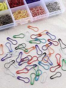 10/80/120/260pcs Gold/Silver Metal Safety Pins, Markers, Tags For Sewing, Cross Stitch, DIY Craft (Colorful) - Color - View 10