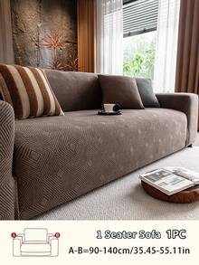 1pc High-Density Geometric Diamond Plaid Textured Sofa Cover, Pet-Friendly, Anti-Scratch, Suitable For All Seasons, Machine/Hand Washable, Removable, For Living Room/Bedroom Sofa Decoration And Protection, Fits 1/2/3/4 Seater Sofas - Multicolor - View 16