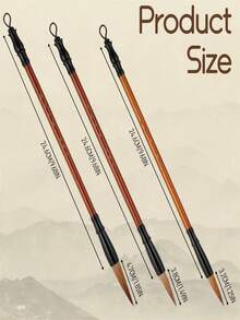 3pcs Of Beginner Wolf-Hair Brush Calligraphy, Four Treasures Of The Study, Three Sets Of Brushes For Large, Medium And Small Regular Script, Writing Regular Script, Running Script, Large Characters And Couplets