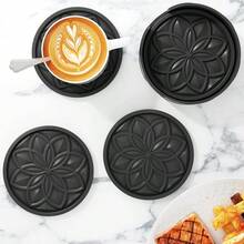 HFHOME Juego de posavasos de silicona con soporte paquete de 6 posavasos para mesa de centro bar computadora regalo de protección de mesa color negro - negropuro - Ver 4