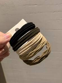 10 chiếc dây buộc tóc đơn giản, độ đàn hồi cao, không đường may, dùng để búi tóc, buộc tóc đuôi ngựa cao, thân thiện với tóc, tạo kiểu tóc, buộc tóc đuôi ngựa, tối giản, phụ kiện tóc thanh lịch, độ đàn hồi cao, dây chun buộc tóc, scrunchies, dây thun buộc tóc. - Nhiều màu - Xem 6