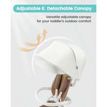 Kids ScootersJMMD - Triciclo para bebé multifuncional 7 en 1 con asa ajustable para padres arnés de  y frenos de rueda toldo extraíble de paseo para niños y niñas de 18 meses a 5 años color menta - Menta - Ver 7