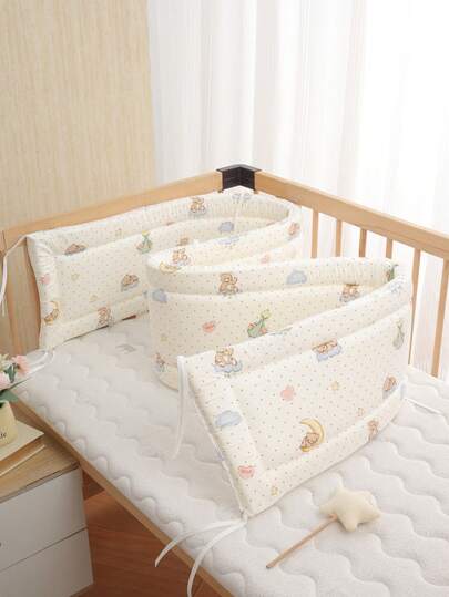 AIBOYING 1pc Multi-Size Baby Bed Bumper, Infant Toddler Anti-Fall Bed Rail, Children Bed Guard, Baby Cushion Pad, Crib Protective Cover, Newborn All-Around Crib Protection, Universal Crib Safety Crash Pad, Infant Bed Rail And Bumper Fabric Cover