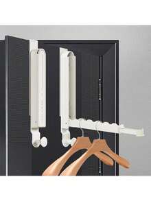 EstiloTendencia2 Unidades Perchero Para Puerta Plegable, Ganchos Para Puerta Colgadores De Ropa, Percha De Viaje PortáTil, Sin Taladrar, Gancho Perchero Para Colgar Toallas, Abrigos, Sombrero Y BatasCalidad PremiumVersióN Mejorada - 1 - Ver 1