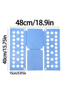 1个可折叠晾衣板，T恤收纳架，塑料洗衣夹，适用于家用T恤、衬衫、裤子，易于使用的T恤折叠板 - 非常适合洗衣和收纳 - 成人适用 - 彩色 - 查看 4